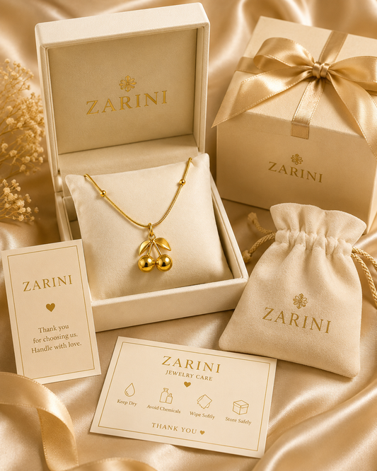 Zarini 18K Gold Plated Cherry Pendant