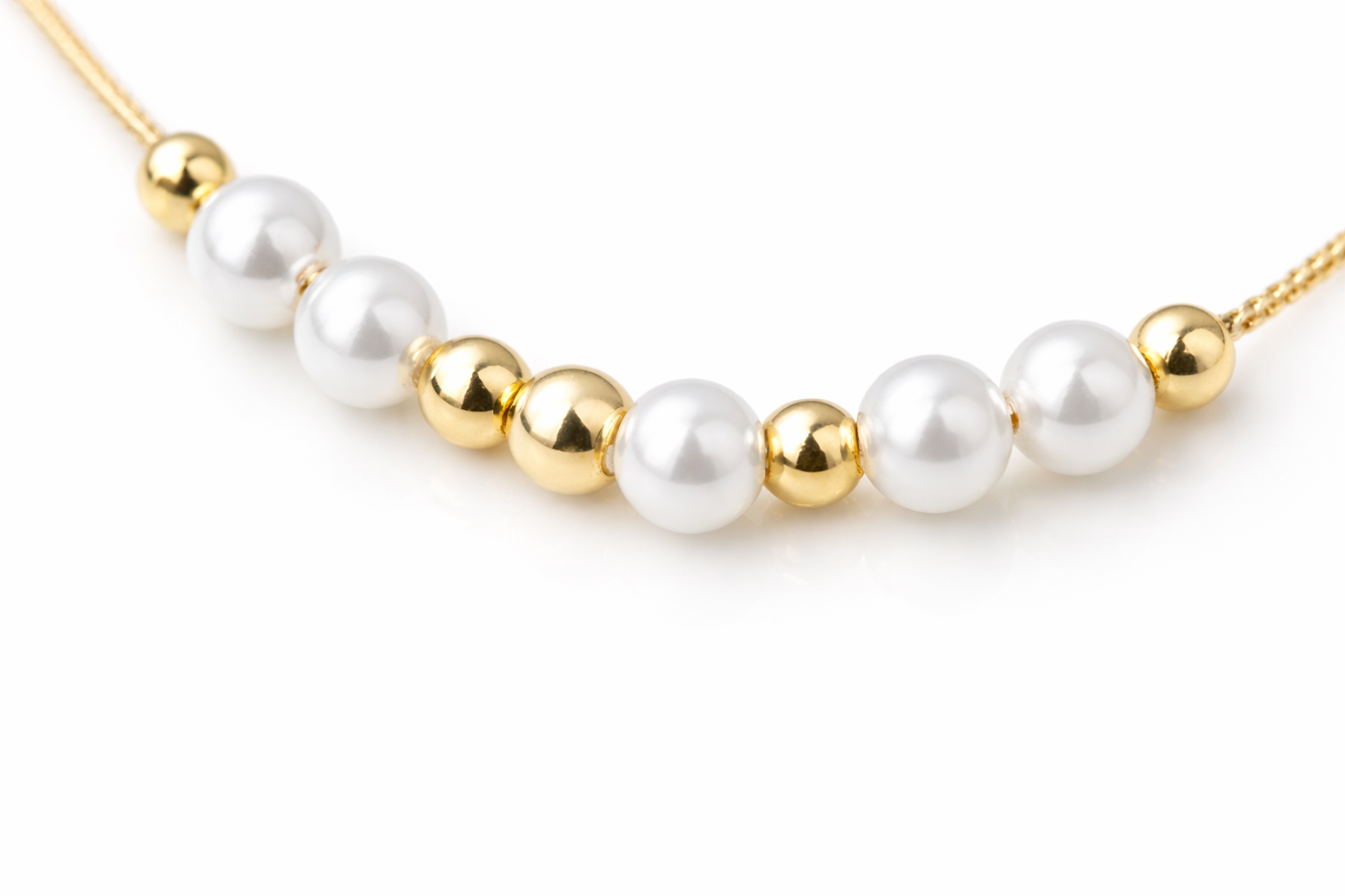 Zarini’s Pearl & Heart Dangle Anti-Tarnish Pendant Necklace