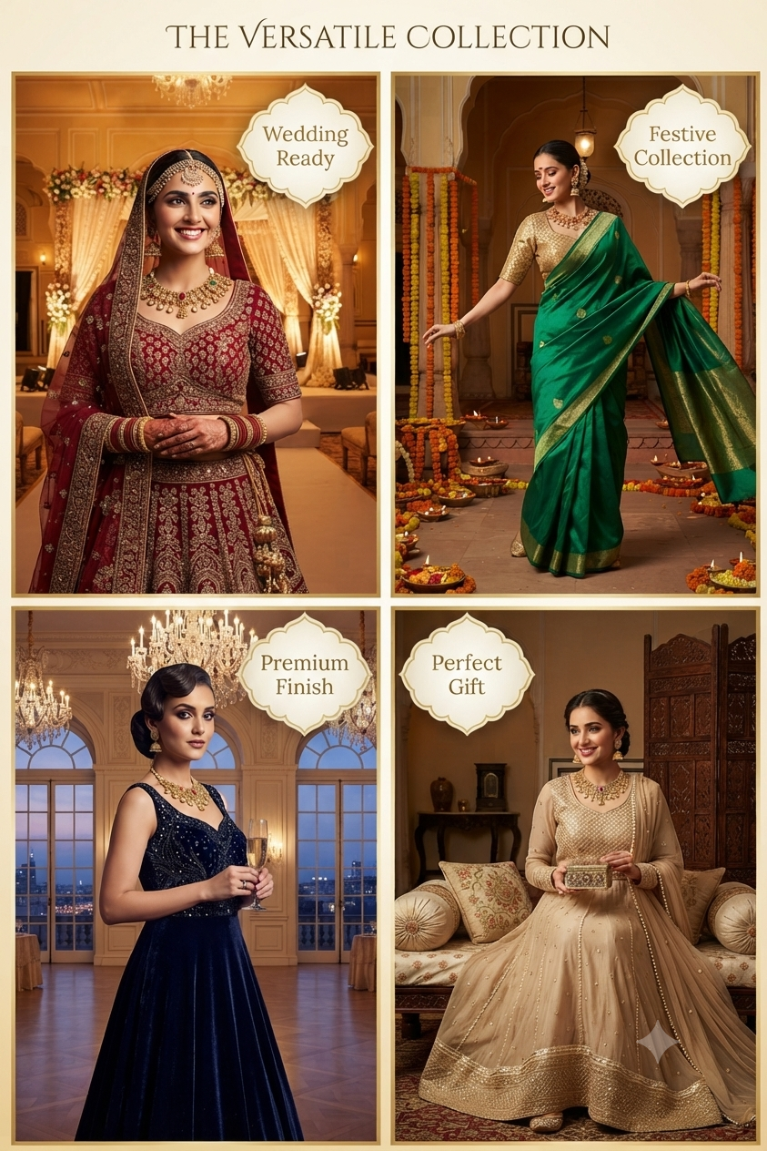 Zarini Royal Kundan Jhumka Necklace Set