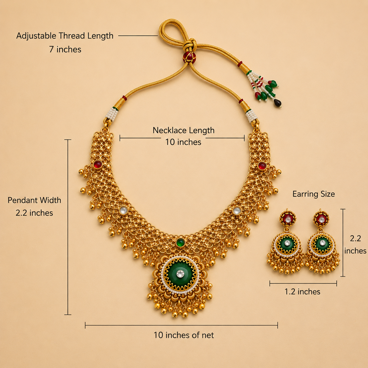 Zarini Regal Maharani Necklace Set