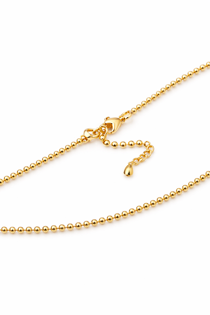 Zarini's Chunky Gold Chain with Black Crystal Pendant