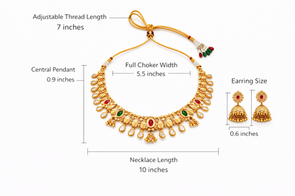 Zarini Royal Kundan Jhumka Necklace Set