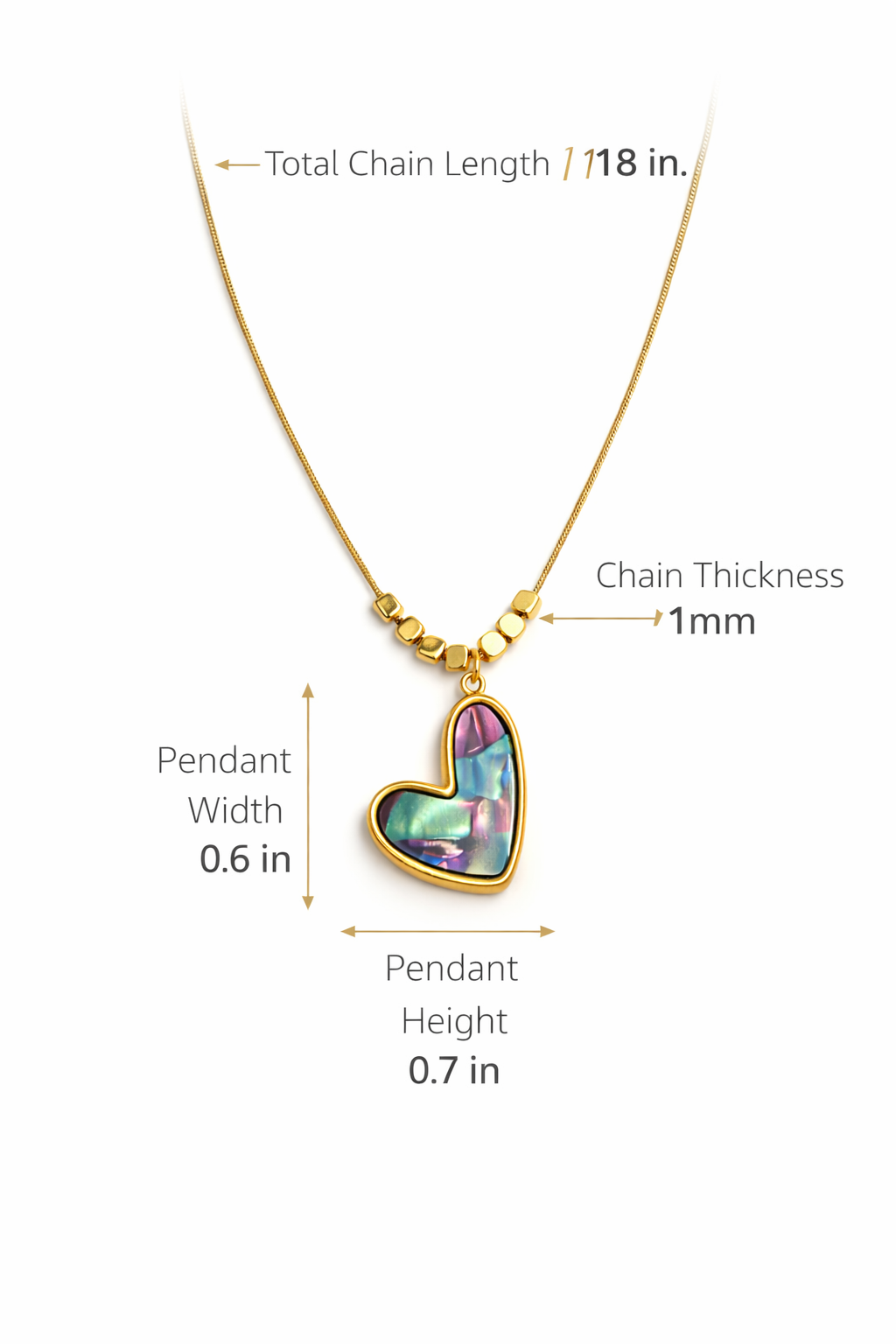 Zarini’s Iridescent Heart Pendant