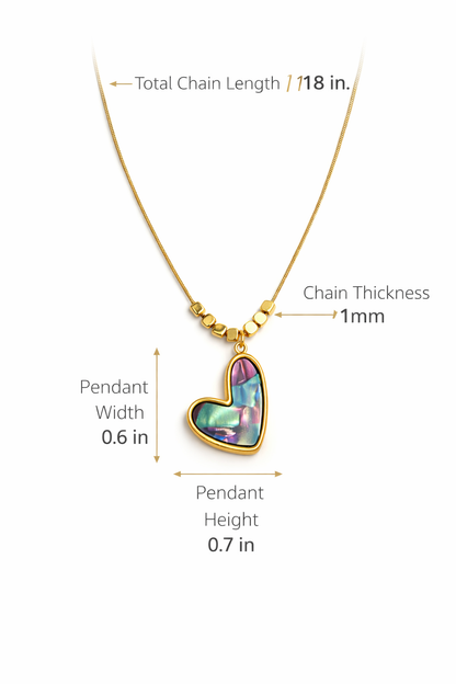 Zarini’s Iridescent Heart Pendant