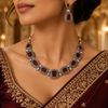 Zarini Ishq Ruby Polki Statement Necklace Set