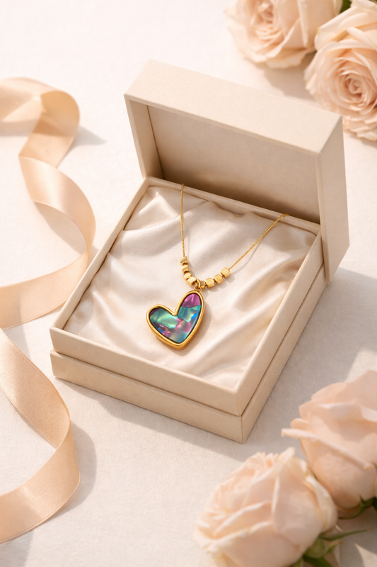 Heart Shaped Pendant With Color Shifting Finish