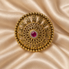 Zarini Gold Plated RubyStatement Ring | Traditional Designer Ring