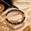 ZARINI Midnight Rhythm Black & Gold-Toned Bracelet