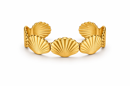 Zarini Gold-Toned Shell Cuff Bracelet