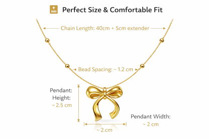 Zarini’s Gold Bow Pendant