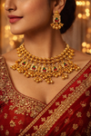 Zarini’s Antique Lotus Temple Necklace Set