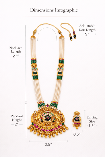 Zarini’s Heritage Temple Pearl Necklace Set