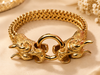 Men’s Gold-Tone Elephant Bracelet | Statement Chain Bracelet