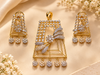 ZARINI Fleur Grace Two-Tone Geometric Pendant Set