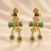ZARINI Mayura Heritage Green Peacock Pendant Set