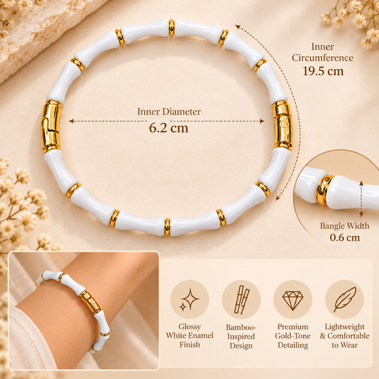 ZARINI Ivory Rhythm White and Gold-Toned Bracelet