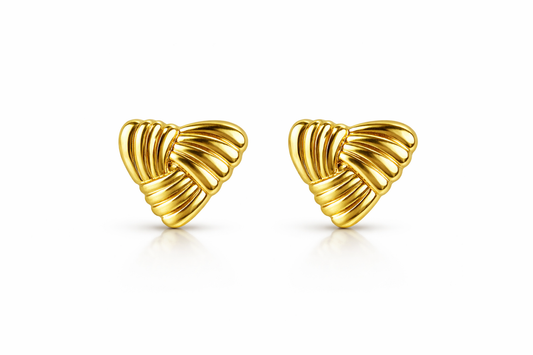 Zarini’s Gold-Plated Seashell Shaped Stud Earrings