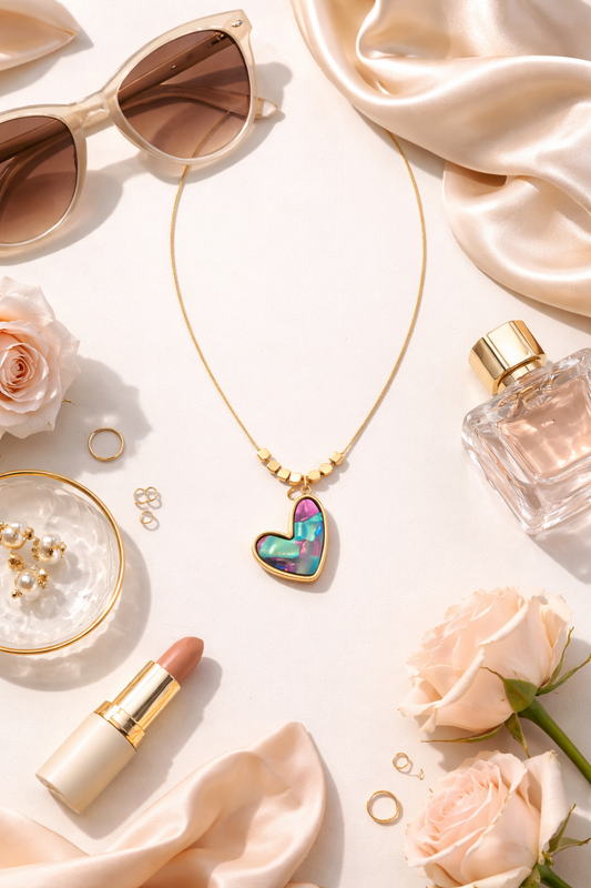 Zarini’s Iridescent Heart Pendant