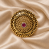 Zarini Gold plated Ruby Statement Ring | Traditional Designer Ring