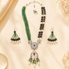 Zarini Vanya Emerald Pearl Statement Necklace Set