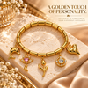 Zarini Gold-Tone Heart & Dolphin Charm Bracelet for Women | Crystal Charm Bracelet
