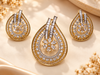 ZARINI Dewdrop Bloom Gold Plated  Floral Pendant Set