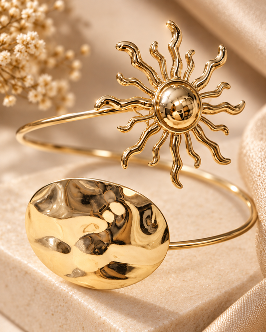 Zarini Sunburst Sculpted Arm Cuff