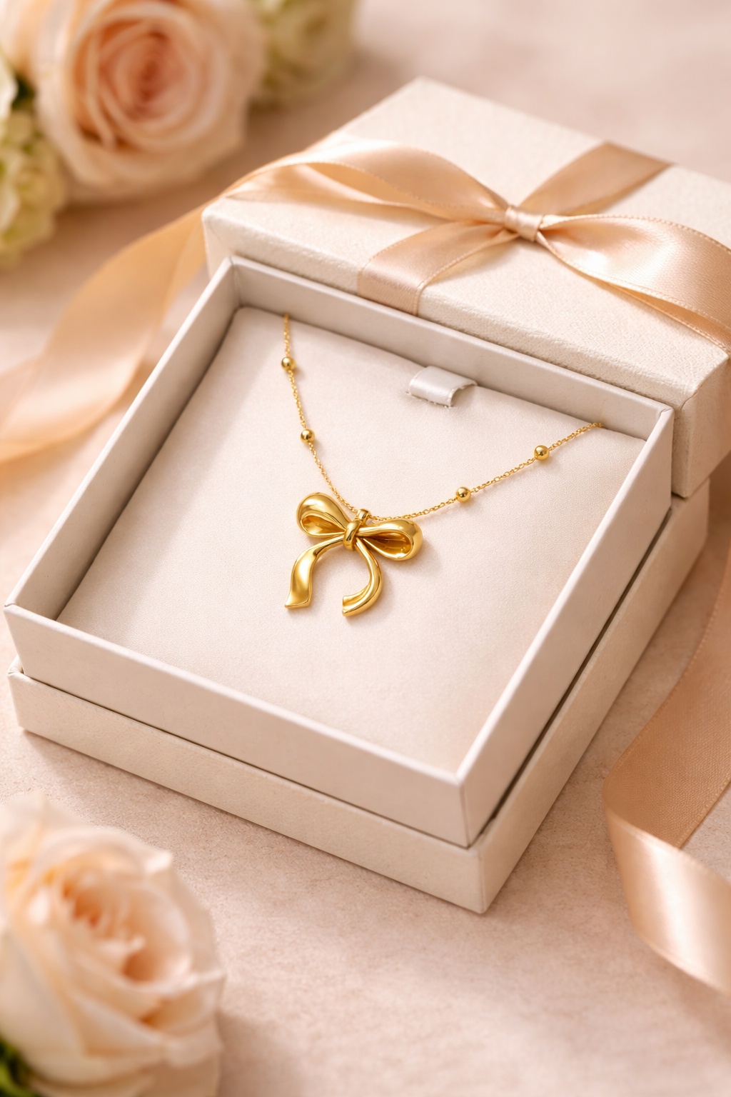 Zarini’s Gold Bow Pendant